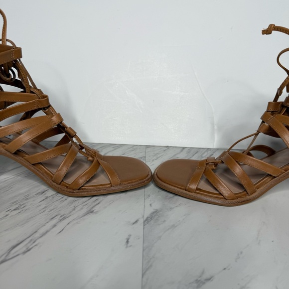 Steve Madden Cherri Strappy Brown Leather Heeled Sandal 8M